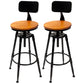 Industrial 4 Legs Barstool Adjustable Height Rotating Bar Stools Wood 2 Piece Set Low Back Clearhalo 'Bar Furniture' 'Bar Stools' 'bar_stools' 'furn' 'furn_bar_stools' 'furniture_bar_stools' 'Kitchen & Dining Furniture' 'kitchen&dining_furn' 'kitchen' 'kitchen_furn' Furniture' 4321917