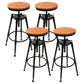 Industrial 4 Legs Barstool Adjustable Height Rotating Bar Stools Wood 4 Piece Set Backless Clearhalo 'Bar Furniture' 'Bar Stools' 'bar_stools' 'furn' 'furn_bar_stools' 'furniture_bar_stools' 'Kitchen & Dining Furniture' 'kitchen&dining_furn' 'kitchen' 'kitchen_furn' Furniture' 4321918
