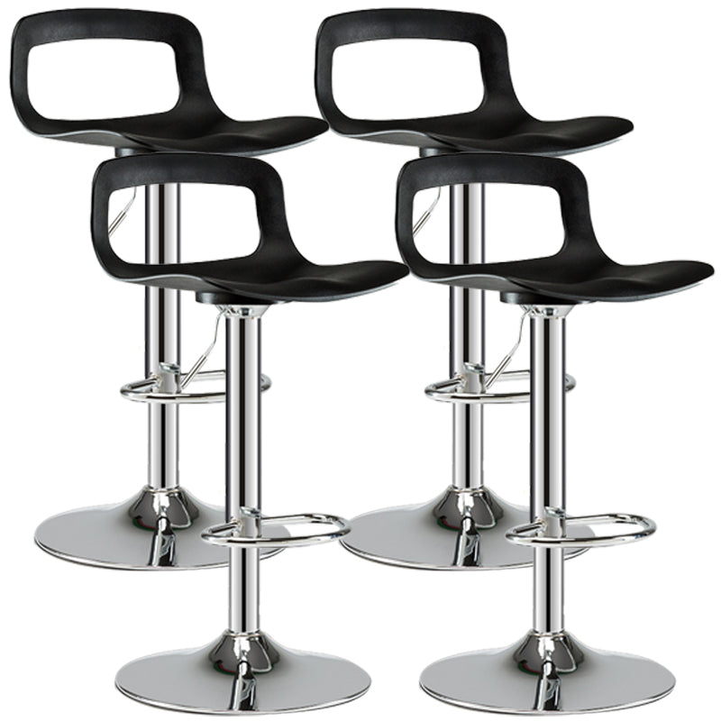 Nordic PP Plastic Seats Barstool Rotating Lifting Bar Stool for Kitchen Black-Silver 4 Piece Set Clearhalo 'Bar Furniture' 'Bar Stools' 'bar_stools' 'furn' 'furn_bar_stools' 'furniture_bar_stools' 'Kitchen & Dining Furniture' 'kitchen&dining_furn' 'kitchen' 'kitchen_furn' Furniture' 4321931