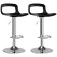 Nordic PP Plastic Seats Barstool Rotating Lifting Bar Stool for Kitchen Black-Silver 2 Piece Set Clearhalo 'Bar Furniture' 'Bar Stools' 'bar_stools' 'furn' 'furn_bar_stools' 'furniture_bar_stools' 'Kitchen & Dining Furniture' 'kitchen&dining_furn' 'kitchen' 'kitchen_furn' Furniture' 4321935