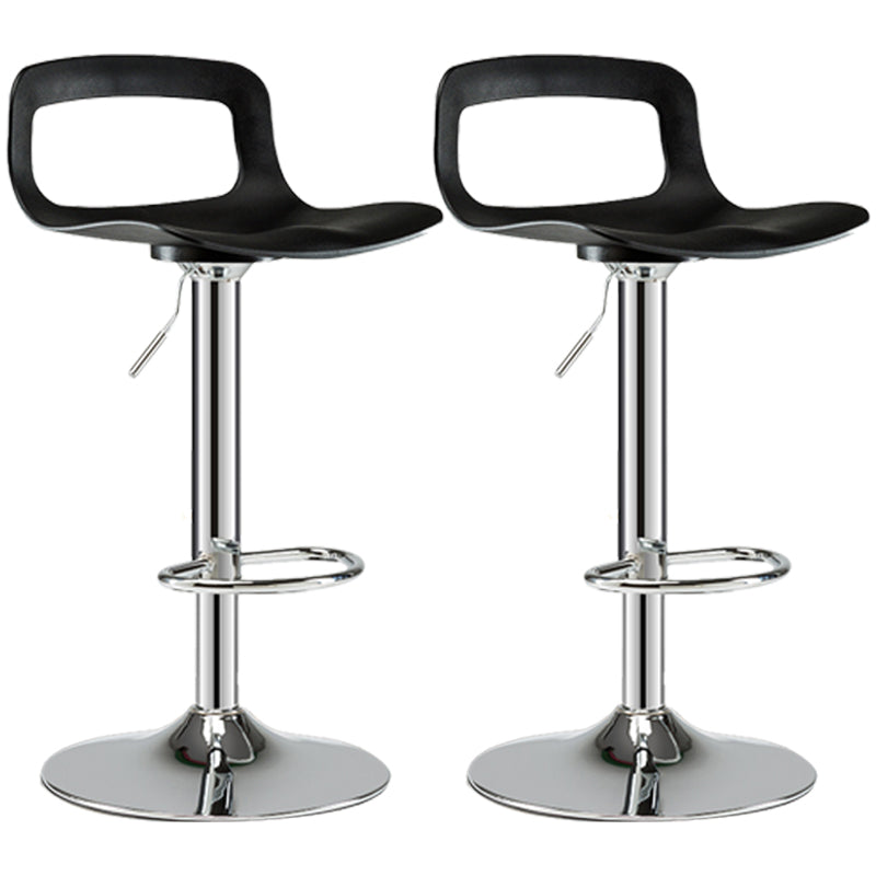 Nordic PP Plastic Seats Barstool Rotating Lifting Bar Stool for Kitchen Black-Silver 2 Piece Set Clearhalo 'Bar Furniture' 'Bar Stools' 'bar_stools' 'furn' 'furn_bar_stools' 'furniture_bar_stools' 'Kitchen & Dining Furniture' 'kitchen&dining_furn' 'kitchen' 'kitchen_furn' Furniture' 4321935