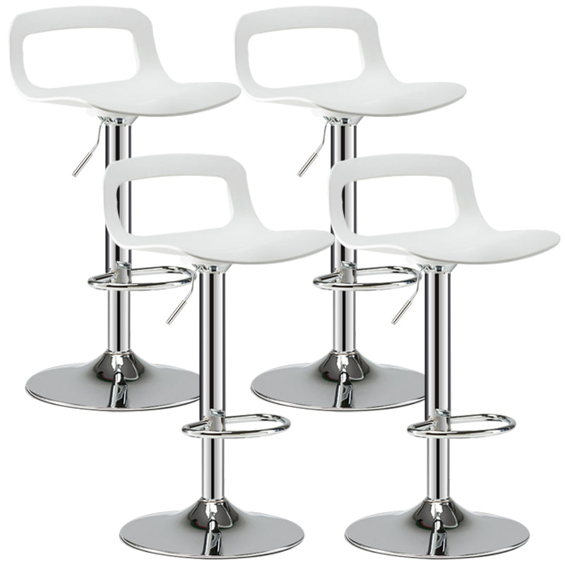 Nordic PP Plastic Seats Barstool Rotating Lifting Bar Stool for Kitchen White-Silver 4 Piece Set Clearhalo 'Bar Furniture' 'Bar Stools' 'bar_stools' 'furn' 'furn_bar_stools' 'furniture_bar_stools' 'Kitchen & Dining Furniture' 'kitchen&dining_furn' 'kitchen' 'kitchen_furn' Furniture' 4321942