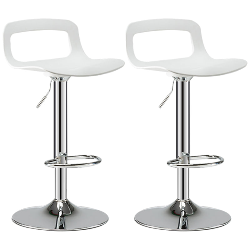 Nordic PP Plastic Seats Barstool Rotating Lifting Bar Stool for Kitchen White-Silver 2 Piece Set Clearhalo 'Bar Furniture' 'Bar Stools' 'bar_stools' 'furn' 'furn_bar_stools' 'furniture_bar_stools' 'Kitchen & Dining Furniture' 'kitchen&dining_furn' 'kitchen' 'kitchen_furn' Furniture' 4321944