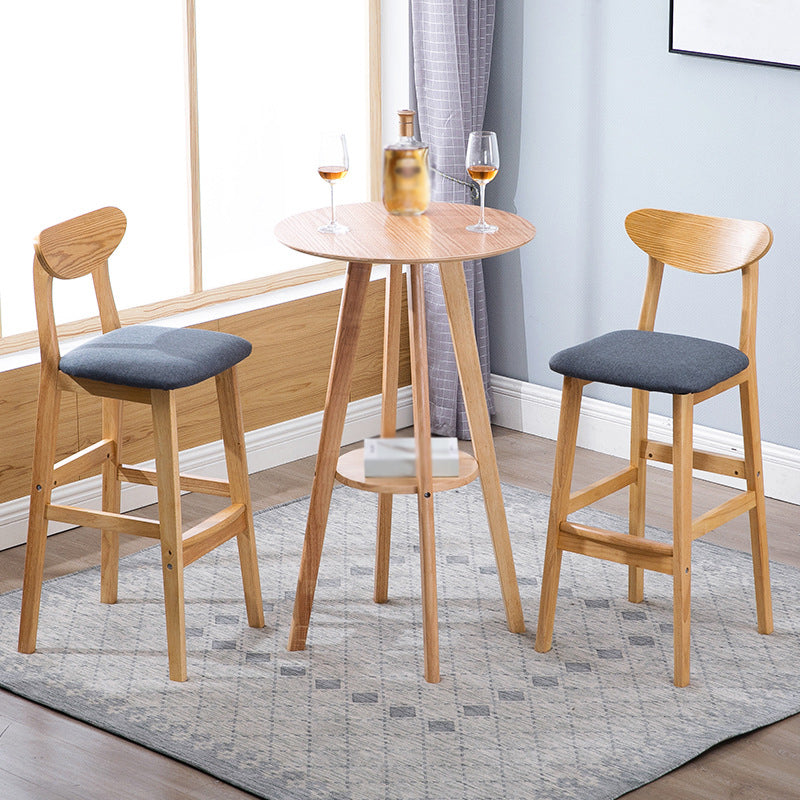Scandinavian Counter Height Stools Living Room Barstools with Solid Wood Clearhalo 'Bar Furniture' 'Bar Stools' 'bar_stools' 'furn' 'furn_bar_stools' 'furniture_bar_stools' 'Kitchen & Dining Furniture' 'kitchen&dining_furn' 'kitchen' 'kitchen_furn' Furniture' 4321946