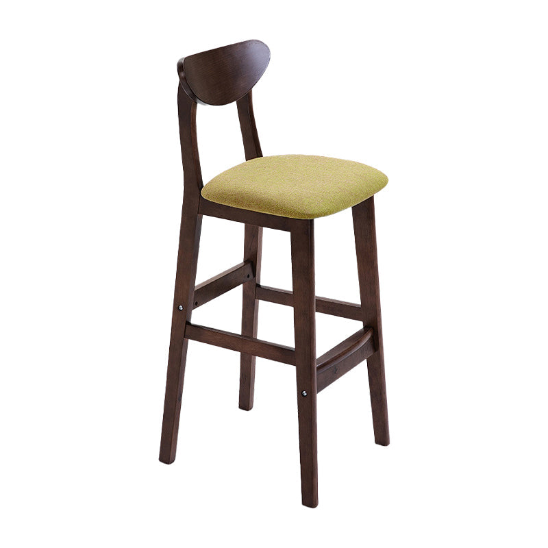 Scandinavian Counter Height Stools Living Room Barstools with Solid Wood Green Brown 1 Piece Clearhalo 'Bar Furniture' 'Bar Stools' 'bar_stools' 'furn' 'furn_bar_stools' 'furniture_bar_stools' 'Kitchen & Dining Furniture' 'kitchen&dining_furn' 'kitchen' 'kitchen_furn' Furniture' 4321950