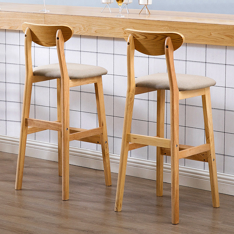 Scandinavian Counter Height Stools Living Room Barstools with Solid Wood Clearhalo 'Bar Furniture' 'Bar Stools' 'bar_stools' 'furn' 'furn_bar_stools' 'furniture_bar_stools' 'Kitchen & Dining Furniture' 'kitchen&dining_furn' 'kitchen' 'kitchen_furn' Furniture' 4321960