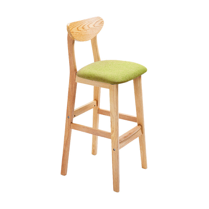Scandinavian Counter Height Stools Living Room Barstools with Solid Wood Green Natural 1 Piece Clearhalo 'Bar Furniture' 'Bar Stools' 'bar_stools' 'furn' 'furn_bar_stools' 'furniture_bar_stools' 'Kitchen & Dining Furniture' 'kitchen&dining_furn' 'kitchen' 'kitchen_furn' Furniture' 4321963