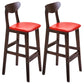 Scandinavian Counter Height Stools Living Room Barstools with Solid Wood Red Brown 2 Piece Set Clearhalo 'Bar Furniture' 'Bar Stools' 'bar_stools' 'furn' 'furn_bar_stools' 'furniture_bar_stools' 'Kitchen & Dining Furniture' 'kitchen&dining_furn' 'kitchen' 'kitchen_furn' Furniture' 4321967