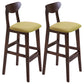 Scandinavian Counter Height Stools Living Room Barstools with Solid Wood Green Brown 2 Piece Set Clearhalo 'Bar Furniture' 'Bar Stools' 'bar_stools' 'furn' 'furn_bar_stools' 'furniture_bar_stools' 'Kitchen & Dining Furniture' 'kitchen&dining_furn' 'kitchen' 'kitchen_furn' Furniture' 4321969