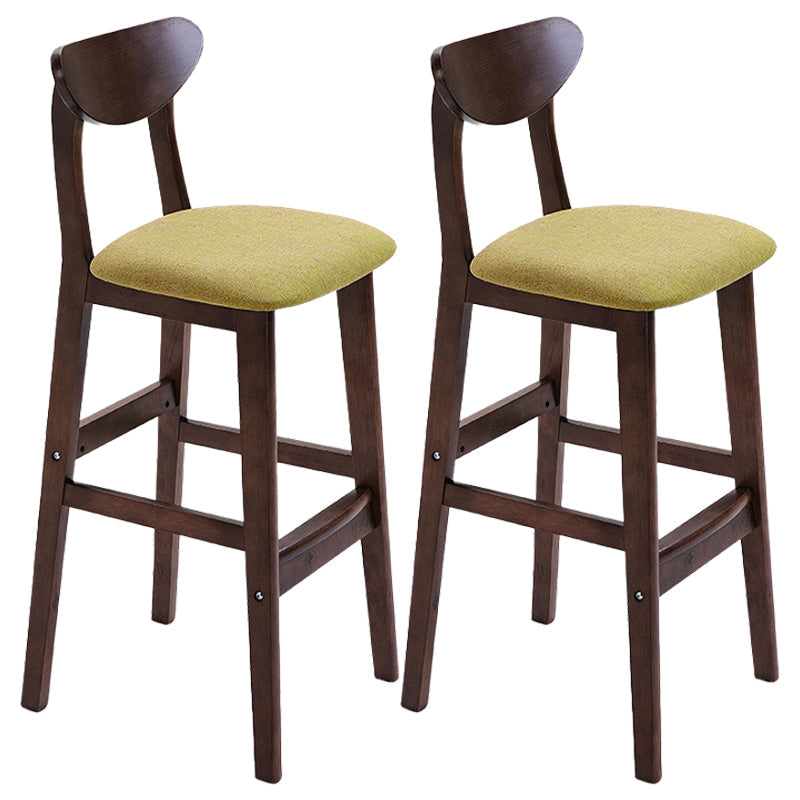 Scandinavian Counter Height Stools Living Room Barstools with Solid Wood Green Brown 2 Piece Set Clearhalo 'Bar Furniture' 'Bar Stools' 'bar_stools' 'furn' 'furn_bar_stools' 'furniture_bar_stools' 'Kitchen & Dining Furniture' 'kitchen&dining_furn' 'kitchen' 'kitchen_furn' Furniture' 4321969