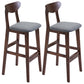 Scandinavian Counter Height Stools Living Room Barstools with Solid Wood Grey Brown 2 Piece Set Clearhalo 'Bar Furniture' 'Bar Stools' 'bar_stools' 'furn' 'furn_bar_stools' 'furniture_bar_stools' 'Kitchen & Dining Furniture' 'kitchen&dining_furn' 'kitchen' 'kitchen_furn' Furniture' 4321970