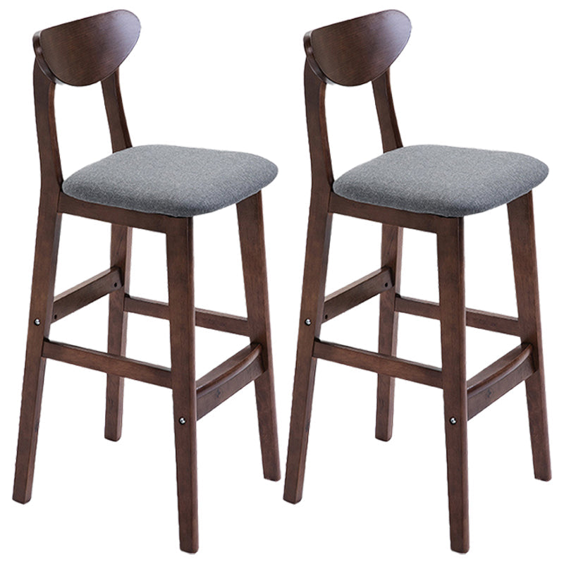 Scandinavian Counter Height Stools Living Room Barstools with Solid Wood Grey Brown 2 Piece Set Clearhalo 'Bar Furniture' 'Bar Stools' 'bar_stools' 'furn' 'furn_bar_stools' 'furniture_bar_stools' 'Kitchen & Dining Furniture' 'kitchen&dining_furn' 'kitchen' 'kitchen_furn' Furniture' 4321970