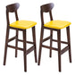 Scandinavian Counter Height Stools Living Room Barstools with Solid Wood Yellow Brown 2 Piece Set Clearhalo 'Bar Furniture' 'Bar Stools' 'bar_stools' 'furn' 'furn_bar_stools' 'furniture_bar_stools' 'Kitchen & Dining Furniture' 'kitchen&dining_furn' 'kitchen' 'kitchen_furn' Furniture' 4321971