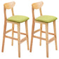 Scandinavian Counter Height Stools Living Room Barstools with Solid Wood Green Natural 2 Piece Set Clearhalo 'Bar Furniture' 'Bar Stools' 'bar_stools' 'furn' 'furn_bar_stools' 'furniture_bar_stools' 'Kitchen & Dining Furniture' 'kitchen&dining_furn' 'kitchen' 'kitchen_furn' Furniture' 4321975