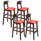 Scandinavian Counter Height Stools Living Room Barstools with Solid Wood Red Brown 4 Piece Set Clearhalo 'Bar Furniture' 'Bar Stools' 'bar_stools' 'furn' 'furn_bar_stools' 'furniture_bar_stools' 'Kitchen & Dining Furniture' 'kitchen&dining_furn' 'kitchen' 'kitchen_furn' Furniture' 4321979