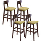 Scandinavian Counter Height Stools Living Room Barstools with Solid Wood Green Brown 4 Piece Set Clearhalo 'Bar Furniture' 'Bar Stools' 'bar_stools' 'furn' 'furn_bar_stools' 'furniture_bar_stools' 'Kitchen & Dining Furniture' 'kitchen&dining_furn' 'kitchen' 'kitchen_furn' Furniture' 4321981