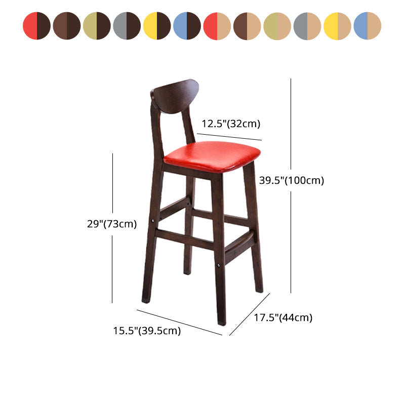 Scandinavian Counter Height Stools Living Room Barstools with Solid Wood Clearhalo 'Bar Furniture' 'Bar Stools' 'bar_stools' 'furn' 'furn_bar_stools' 'furniture_bar_stools' 'Kitchen & Dining Furniture' 'kitchen&dining_furn' 'kitchen' 'kitchen_furn' Furniture' 4321991