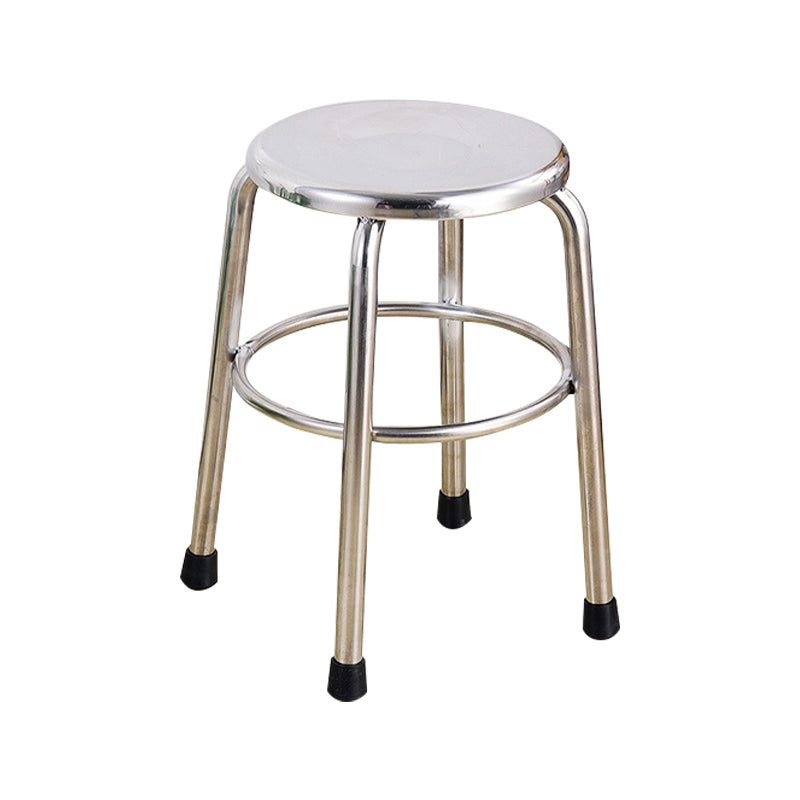Modern Armless Backless Counter Stool Stainless Steel Laboratory Bar Stool with Pedal 1 Piece Clearhalo 'Bar Furniture' 'Bar Stools' 'bar_stools' 'furn' 'furn_bar_stools' 'furniture_bar_stools' 'Kitchen & Dining Furniture' 'kitchen&dining_furn' 'kitchen' 'kitchen_furn' Furniture' 4329336