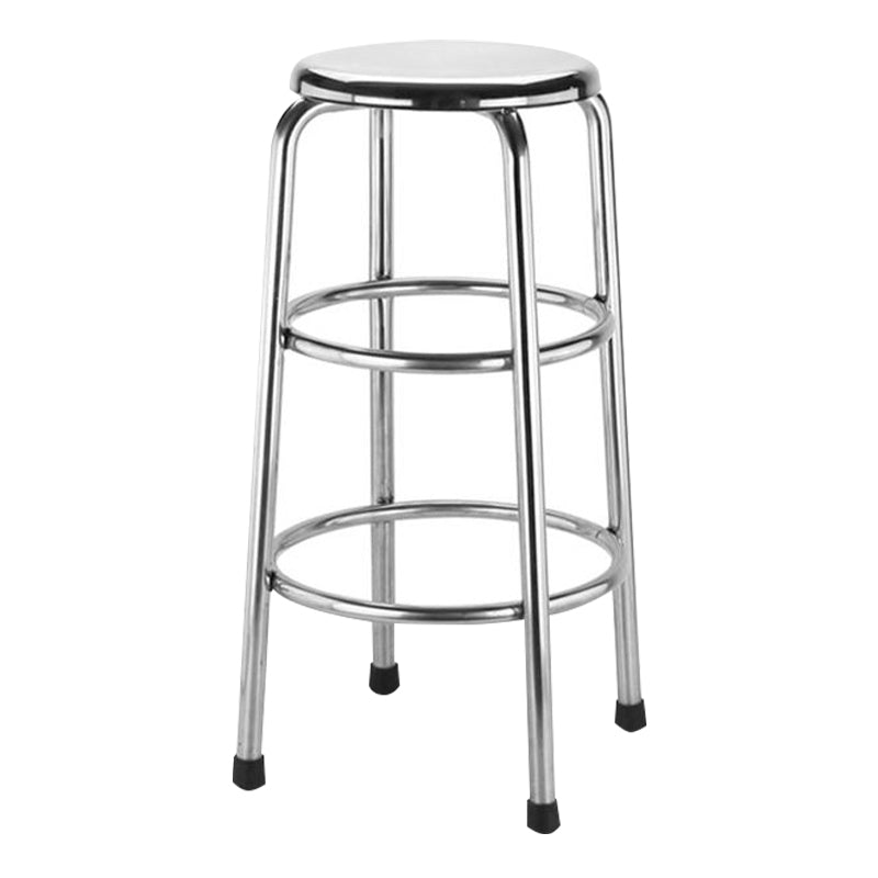 Modern Armless Backless Counter Stool Stainless Steel Laboratory Bar Stool with Pedal 1 Piece Clearhalo 'Bar Furniture' 'Bar Stools' 'bar_stools' 'furn' 'furn_bar_stools' 'furniture_bar_stools' 'Kitchen & Dining Furniture' 'kitchen&dining_furn' 'kitchen' 'kitchen_furn' Furniture' 4329340