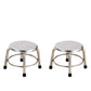 Modern Armless Backless Counter Stool Stainless Steel Laboratory Bar Stool with Pedal 2 Piece Set Short Stool(10"H) Clearhalo 'Bar Furniture' 'Bar Stools' 'bar_stools' 'furn' 'furn_bar_stools' 'furniture_bar_stools' 'Kitchen & Dining Furniture' 'kitchen&dining_furn' 'kitchen' 'kitchen_furn' Furniture' 4329342