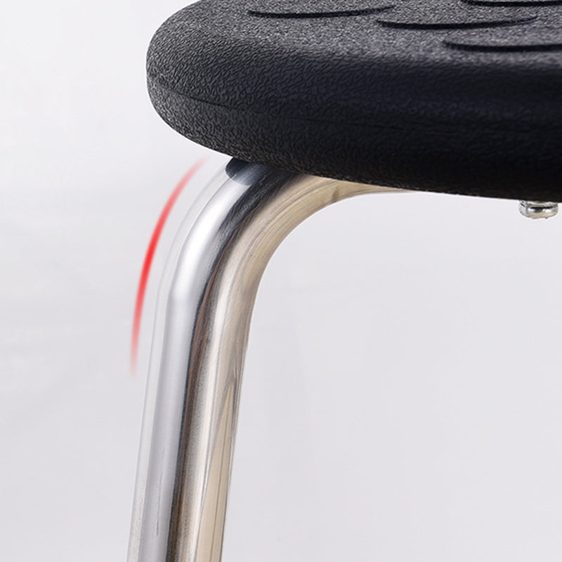 Modern Armless Backless Counter Stool Stainless Steel Laboratory Bar Stool with Pedal Clearhalo 'Bar Furniture' 'Bar Stools' 'bar_stools' 'furn' 'furn_bar_stools' 'furniture_bar_stools' 'Kitchen & Dining Furniture' 'kitchen&dining_furn' 'kitchen' 'kitchen_furn' Furniture' 4329343