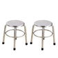 Modern Armless Backless Counter Stool Stainless Steel Laboratory Bar Stool with Pedal 2 Piece Set Short Stool(14"H) Clearhalo 'Bar Furniture' 'Bar Stools' 'bar_stools' 'furn' 'furn_bar_stools' 'furniture_bar_stools' 'Kitchen & Dining Furniture' 'kitchen&dining_furn' 'kitchen' 'kitchen_furn' Furniture' 4329344