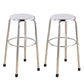 Modern Armless Backless Counter Stool Stainless Steel Laboratory Bar Stool with Pedal 2 Piece Set Counter Stool(26"H) Clearhalo 'Bar Furniture' 'Bar Stools' 'bar_stools' 'furn' 'furn_bar_stools' 'furniture_bar_stools' 'Kitchen & Dining Furniture' 'kitchen&dining_furn' 'kitchen' 'kitchen_furn' Furniture' 4329348