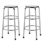 Modern Armless Backless Counter Stool Stainless Steel Laboratory Bar Stool with Pedal 2 Piece Set Clearhalo 'Bar Furniture' 'Bar Stools' 'bar_stools' 'furn' 'furn_bar_stools' 'furniture_bar_stools' 'Kitchen & Dining Furniture' 'kitchen&dining_furn' 'kitchen' 'kitchen_furn' Furniture' 4329349