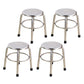 Modern Armless Backless Counter Stool Stainless Steel Laboratory Bar Stool with Pedal 4 Piece Set Short Stool(14"H) Clearhalo 'Bar Furniture' 'Bar Stools' 'bar_stools' 'furn' 'furn_bar_stools' 'furniture_bar_stools' 'Kitchen & Dining Furniture' 'kitchen&dining_furn' 'kitchen' 'kitchen_furn' Furniture' 4329351