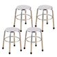 Modern Armless Backless Counter Stool Stainless Steel Laboratory Bar Stool with Pedal 4 Piece Set Clearhalo 'Bar Furniture' 'Bar Stools' 'bar_stools' 'furn' 'furn_bar_stools' 'furniture_bar_stools' 'Kitchen & Dining Furniture' 'kitchen&dining_furn' 'kitchen' 'kitchen_furn' Furniture' 4329352