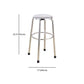 Modern Armless Backless Counter Stool Stainless Steel Laboratory Bar Stool with Pedal Clearhalo 'Bar Furniture' 'Bar Stools' 'bar_stools' 'furn' 'furn_bar_stools' 'furniture_bar_stools' 'Kitchen & Dining Furniture' 'kitchen&dining_furn' 'kitchen' 'kitchen_furn' Furniture' 4329359