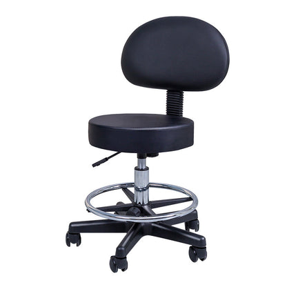 Modern Rotatable Armless Counter Stool Steel Household Bar Stool with Pulley and Cushion Clearhalo 'Bar Furniture' 'Bar Stools' 'bar_stools' 'furn' 'furn_bar_stools' 'furniture_bar_stools' 'Kitchen & Dining Furniture' 'kitchen&dining_furn' 'kitchen' 'kitchen_furn' Furniture' 4329364