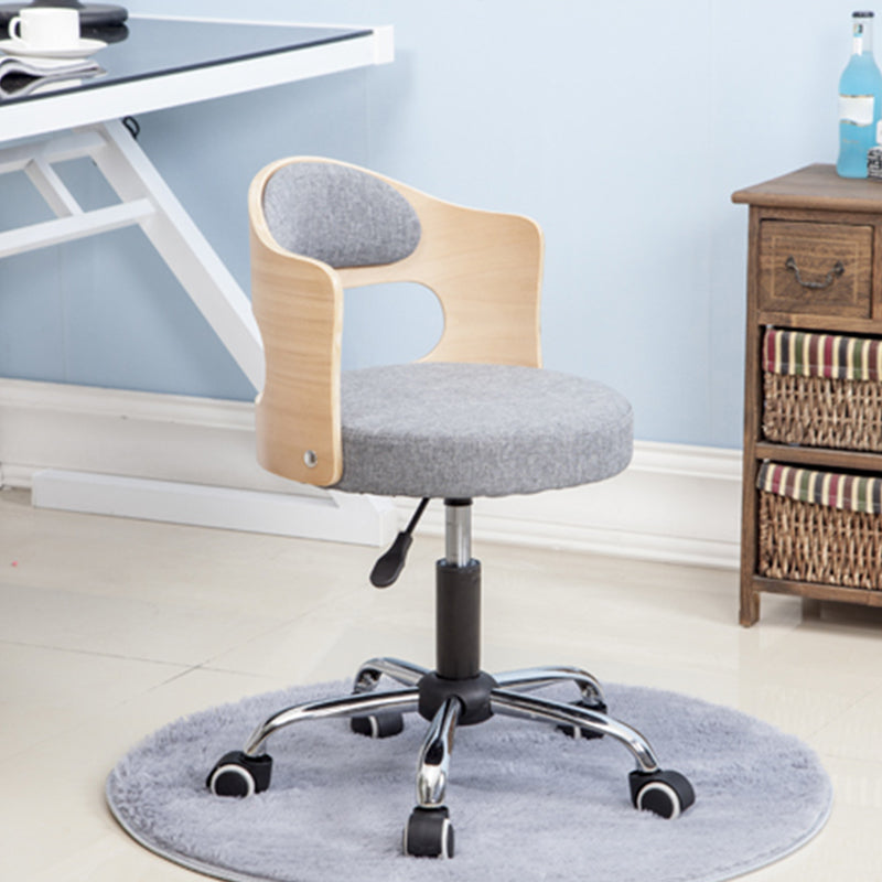 Modern Rotatable Backrest Counter Stool Steel Household Bar Stool with Pulley and Cushion Clearhalo 'Bar Furniture' 'Bar Stools' 'bar_stools' 'furn' 'furn_bar_stools' 'furniture_bar_stools' 'Kitchen & Dining Furniture' 'kitchen&dining_furn' 'kitchen' 'kitchen_furn' Furniture' 4329376