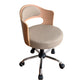 Modern Rotatable Backrest Counter Stool Steel Household Bar Stool with Pulley and Cushion Light Coffee 1 Piece Clearhalo 'Bar Furniture' 'Bar Stools' 'bar_stools' 'furn' 'furn_bar_stools' 'furniture_bar_stools' 'Kitchen & Dining Furniture' 'kitchen&dining_furn' 'kitchen' 'kitchen_furn' Furniture' 4329399