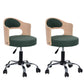 Modern Rotatable Backrest Counter Stool Steel Household Bar Stool with Pulley and Cushion Blackish Green 2 Piece Set Clearhalo 'Bar Furniture' 'Bar Stools' 'bar_stools' 'furn' 'furn_bar_stools' 'furniture_bar_stools' 'Kitchen & Dining Furniture' 'kitchen&dining_furn' 'kitchen' 'kitchen_furn' Furniture' 4329404