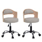 Modern Rotatable Backrest Counter Stool Steel Household Bar Stool with Pulley and Cushion Khaki 2 Piece Set Clearhalo 'Bar Furniture' 'Bar Stools' 'bar_stools' 'furn' 'furn_bar_stools' 'furniture_bar_stools' 'Kitchen & Dining Furniture' 'kitchen&dining_furn' 'kitchen' 'kitchen_furn' Furniture' 4329409