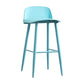 Scandinavian Style Bar-stool with Metal Legs Square Seat Counter Stool for Kitchen Bar Blue 1 Piece Clearhalo 'Bar Furniture' 'Bar Stools' 'bar_stools' 'furn' 'furn_bar_stools' 'furniture_bar_stools' 'Kitchen & Dining Furniture' 'kitchen&dining_furn' 'kitchen' 'kitchen_furn' Furniture' 4329448