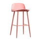 Scandinavian Style Bar-stool with Metal Legs Square Seat Counter Stool for Kitchen Bar Pink 1 Piece Clearhalo 'Bar Furniture' 'Bar Stools' 'bar_stools' 'furn' 'furn_bar_stools' 'furniture_bar_stools' 'Kitchen & Dining Furniture' 'kitchen&dining_furn' 'kitchen' 'kitchen_furn' Furniture' 4329449
