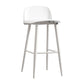 Scandinavian Style Bar-stool with Metal Legs Square Seat Counter Stool for Kitchen Bar White 1 Piece Clearhalo 'Bar Furniture' 'Bar Stools' 'bar_stools' 'furn' 'furn_bar_stools' 'furniture_bar_stools' 'Kitchen & Dining Furniture' 'kitchen&dining_furn' 'kitchen' 'kitchen_furn' Furniture' 4329451