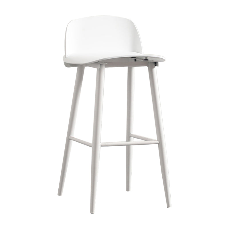 Scandinavian Style Bar-stool with Metal Legs Square Seat Counter Stool for Kitchen Bar White 1 Piece Clearhalo 'Bar Furniture' 'Bar Stools' 'bar_stools' 'furn' 'furn_bar_stools' 'furniture_bar_stools' 'Kitchen & Dining Furniture' 'kitchen&dining_furn' 'kitchen' 'kitchen_furn' Furniture' 4329451