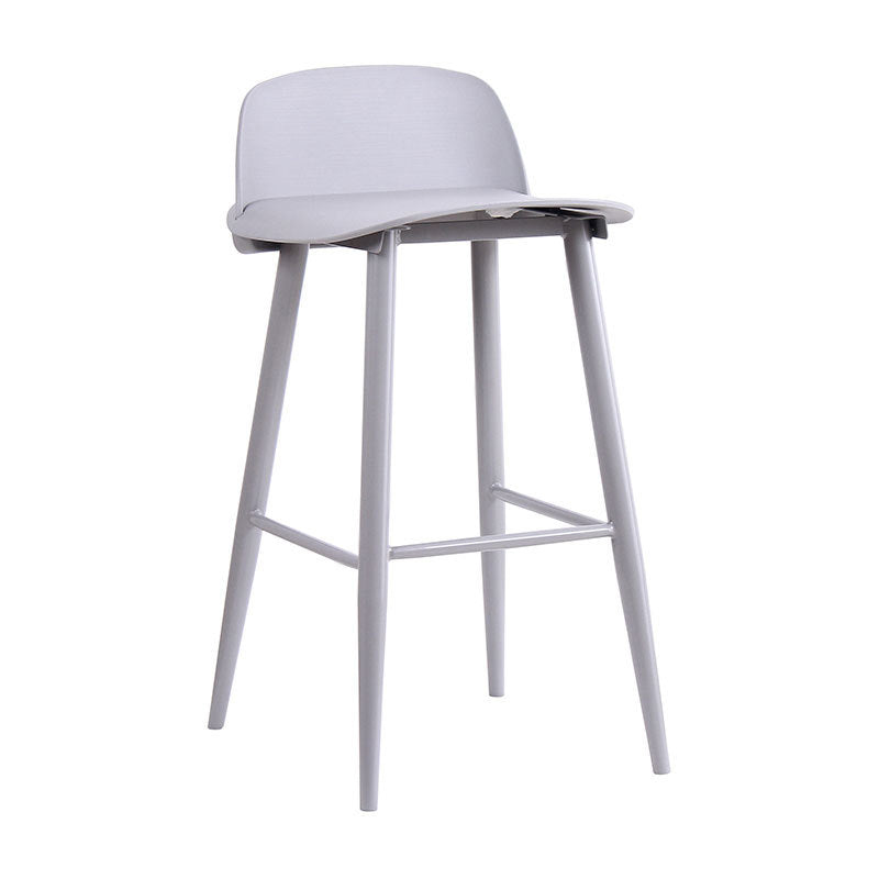 Scandinavian Style Bar-stool with Metal Legs Square Seat Counter Stool for Kitchen Bar Clearhalo 'Bar Furniture' 'Bar Stools' 'bar_stools' 'furn' 'furn_bar_stools' 'furniture_bar_stools' 'Kitchen & Dining Furniture' 'kitchen&dining_furn' 'kitchen' 'kitchen_furn' Furniture' 4329456