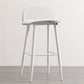 Scandinavian Style Bar-stool with Metal Legs Square Seat Counter Stool for Kitchen Bar White-Clear 1 Piece Clearhalo 'Bar Furniture' 'Bar Stools' 'bar_stools' 'furn' 'furn_bar_stools' 'furniture_bar_stools' 'Kitchen & Dining Furniture' 'kitchen&dining_furn' 'kitchen' 'kitchen_furn' Furniture' 4329463