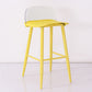 Scandinavian Style Bar-stool with Metal Legs Square Seat Counter Stool for Kitchen Bar Beige-Clear 1 Piece Clearhalo 'Bar Furniture' 'Bar Stools' 'bar_stools' 'furn' 'furn_bar_stools' 'furniture_bar_stools' 'Kitchen & Dining Furniture' 'kitchen&dining_furn' 'kitchen' 'kitchen_furn' Furniture' 4329464