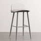 Scandinavian Style Bar-stool with Metal Legs Square Seat Counter Stool for Kitchen Bar Gray-Clear 1 Piece Clearhalo 'Bar Furniture' 'Bar Stools' 'bar_stools' 'furn' 'furn_bar_stools' 'furniture_bar_stools' 'Kitchen & Dining Furniture' 'kitchen&dining_furn' 'kitchen' 'kitchen_furn' Furniture' 4329466