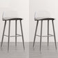 Scandinavian Style Bar-stool with Metal Legs Square Seat Counter Stool for Kitchen Bar Gray-Clear 2 Piece Set Clearhalo 'Bar Furniture' 'Bar Stools' 'bar_stools' 'furn' 'furn_bar_stools' 'furniture_bar_stools' 'Kitchen & Dining Furniture' 'kitchen&dining_furn' 'kitchen' 'kitchen_furn' Furniture' 4329478
