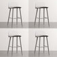 Scandinavian Style Bar-stool with Metal Legs Square Seat Counter Stool for Kitchen Bar Gray-Clear 4 Piece Set Clearhalo 'Bar Furniture' 'Bar Stools' 'bar_stools' 'furn' 'furn_bar_stools' 'furniture_bar_stools' 'Kitchen & Dining Furniture' 'kitchen&dining_furn' 'kitchen' 'kitchen_furn' Furniture' 4329490