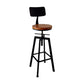 Industrial Iron Bar Stools with Footrest Adjustable Height Rotation Barstool Black With Back 1 Piece Clearhalo 'Bar Furniture' 'Bar Stools' 'bar_stools' 'furn' 'furn_bar_stools' 'furniture_bar_stools' 'Kitchen & Dining Furniture' 'kitchen&dining_furn' 'kitchen' 'kitchen_furn' Furniture' 4329539