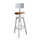 Industrial Iron Bar Stools with Footrest Adjustable Height Rotation Barstool White With Back 1 Piece Clearhalo 'Bar Furniture' 'Bar Stools' 'bar_stools' 'furn' 'furn_bar_stools' 'furniture_bar_stools' 'Kitchen & Dining Furniture' 'kitchen&dining_furn' 'kitchen' 'kitchen_furn' Furniture' 4329542