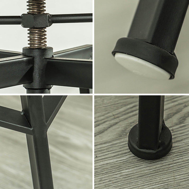 Industrial Iron Bar Stools with Footrest Adjustable Height Rotation Barstool Clearhalo 'Bar Furniture' 'Bar Stools' 'bar_stools' 'furn' 'furn_bar_stools' 'furniture_bar_stools' 'Kitchen & Dining Furniture' 'kitchen&dining_furn' 'kitchen' 'kitchen_furn' Furniture' 4329545