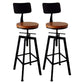 Industrial Iron Bar Stools with Footrest Adjustable Height Rotation Barstool Black With Back 2 Piece Set Clearhalo 'Bar Furniture' 'Bar Stools' 'bar_stools' 'furn' 'furn_bar_stools' 'furniture_bar_stools' 'Kitchen & Dining Furniture' 'kitchen&dining_furn' 'kitchen' 'kitchen_furn' Furniture' 4329550